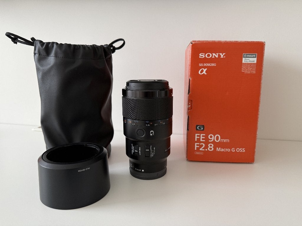 Sony FE 90mm F2.8 Macro G OSS – Nieuwstaat, Audio, Tv en Foto, 90 mm, Sony E-mount, Sony, Beschermhoes/tas