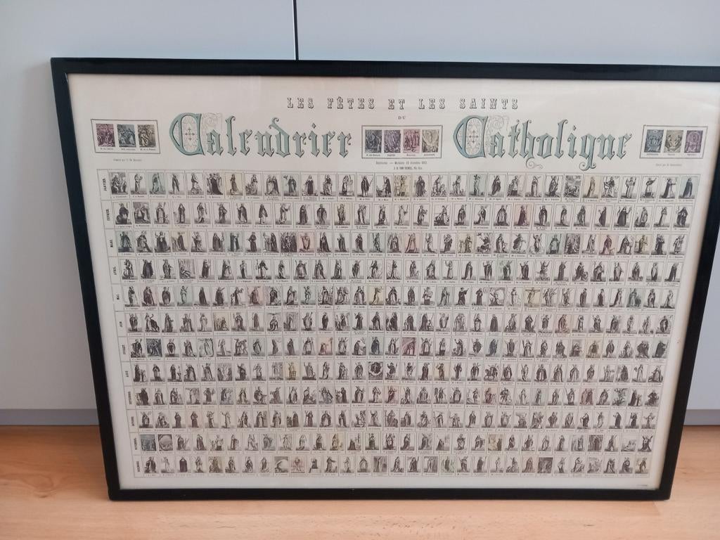 Kalender katholieke de heiligen feestdagen 1863, Divers, Calendriers, Enlèvement