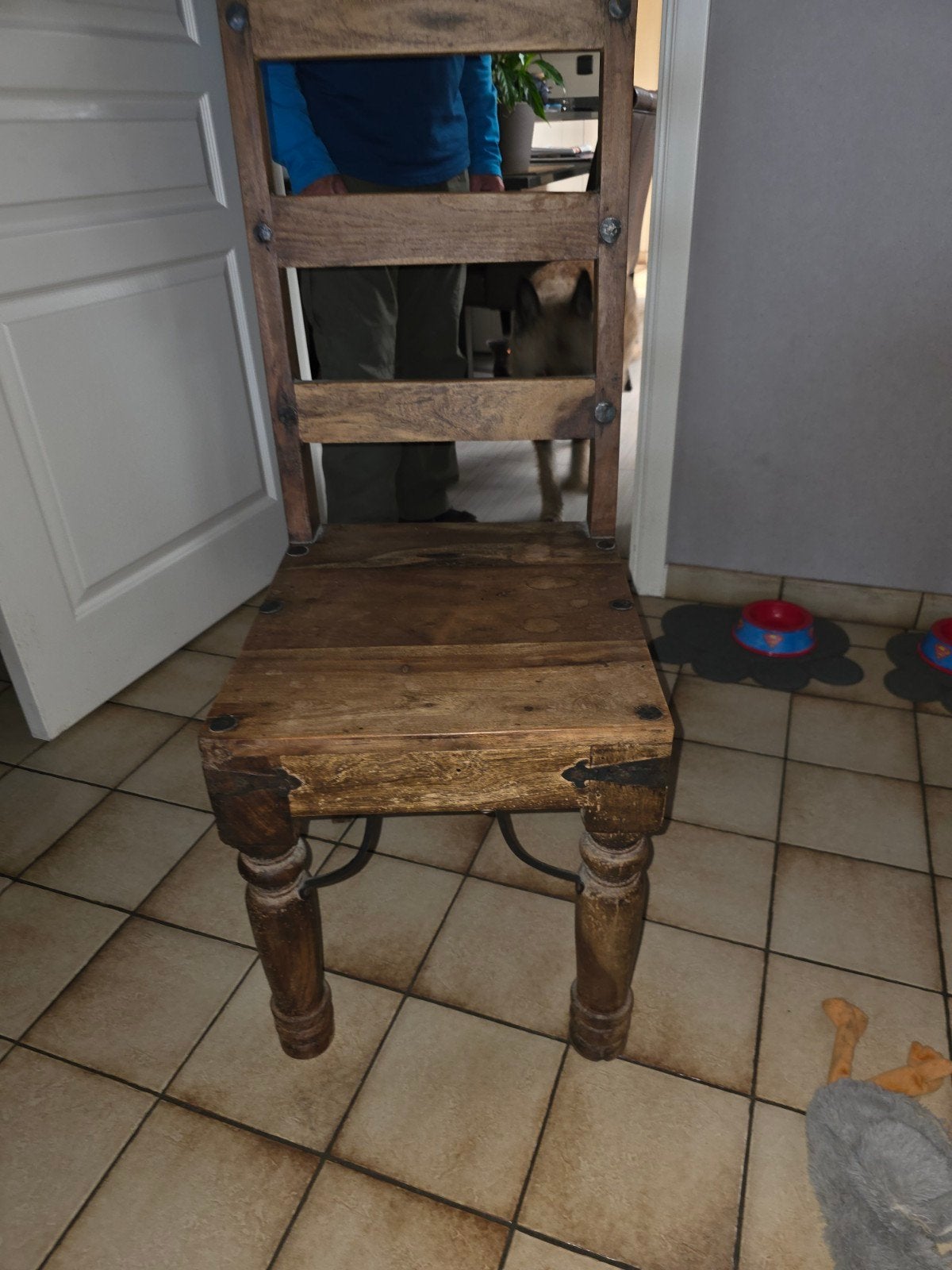 4 massief houten stoelen te koop, Antiquités & Art, Enlèvement