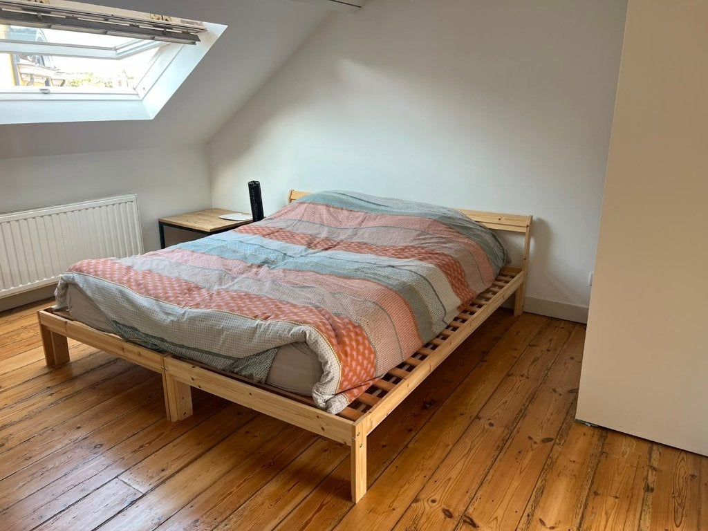 2 eenpersoonsbedden — volledige set, Huis en Inrichting, Slaapkamer | Boxsprings, Ophalen, Zo goed als nieuw, Eenpersoons, Beige