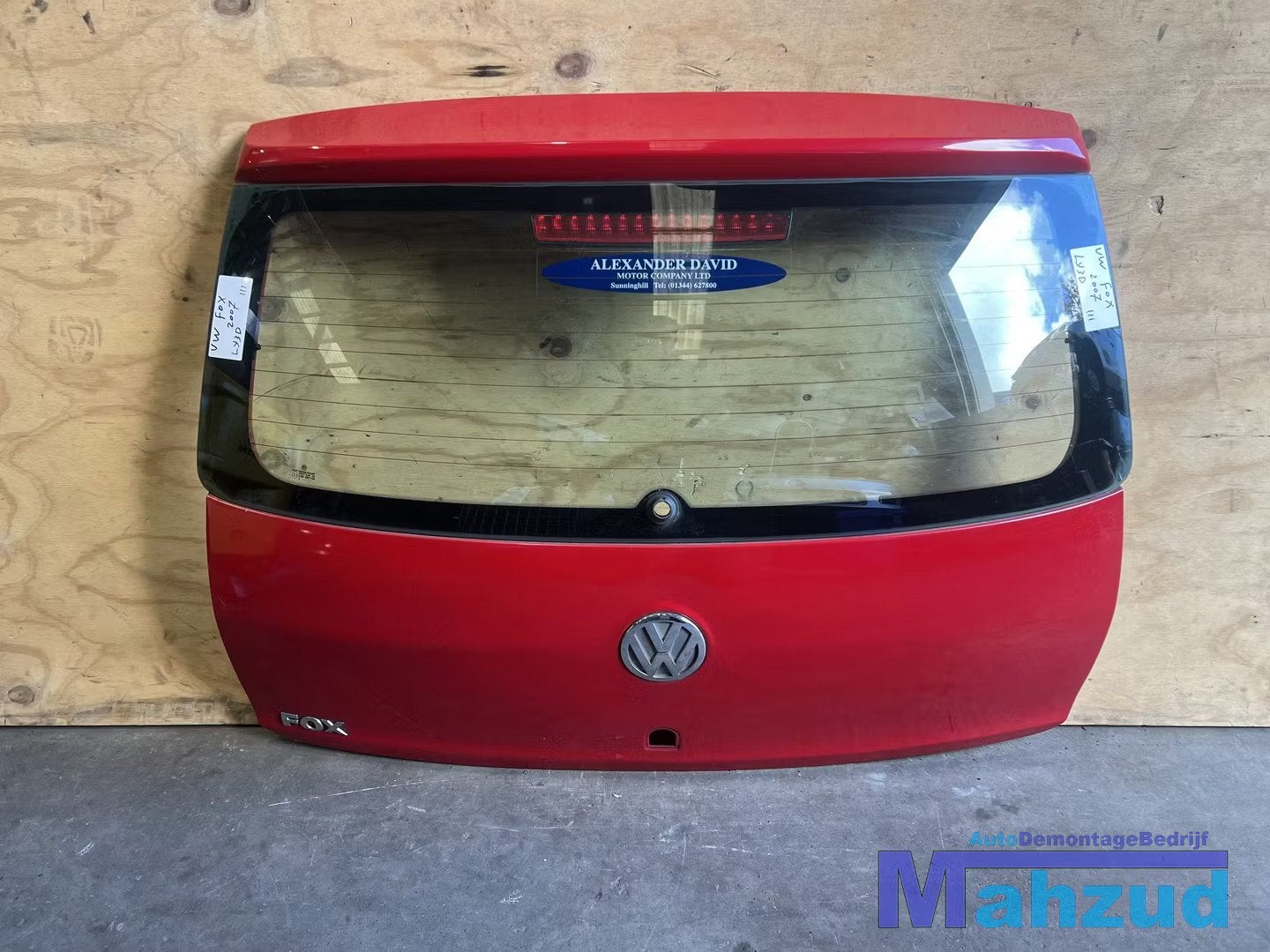 VW FOX Rood achterklep 2003-2014, Gebruikt, Volkswagen AG, Vw@volkswagen.de, Achter