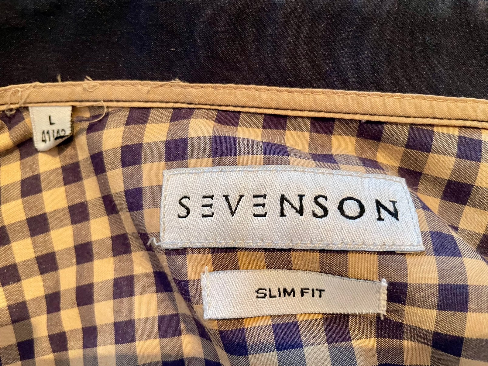 Geruit herenhemd maat L slim fit Stevenson en meer hemden…, Kleding | Heren, Ophalen of Verzenden, Zo goed als nieuw, Blauw
