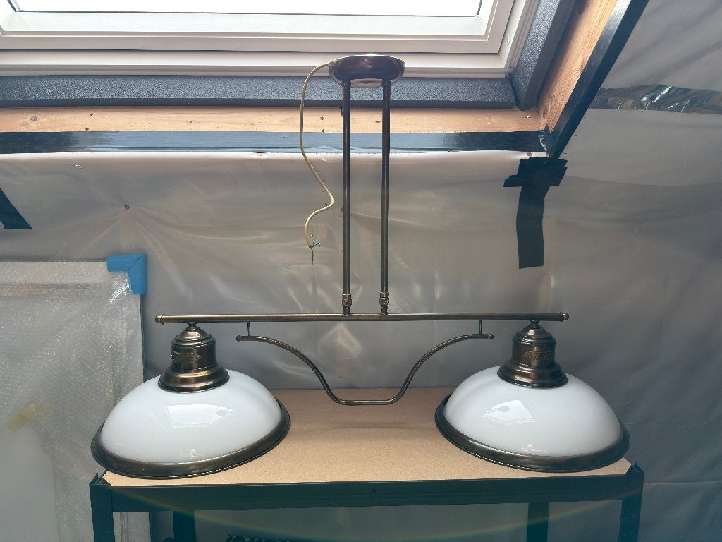 Luminaire vintage, Enlèvement, Utilisé, Verre, 75 cm ou plus