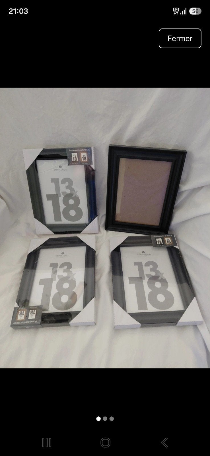 4 zwarte IKEA fotolijsten, Huis en Inrichting, Woonaccessoires | Lijsten, 13 cm, Ophalen of Verzenden, 18 cm, Fotolijst