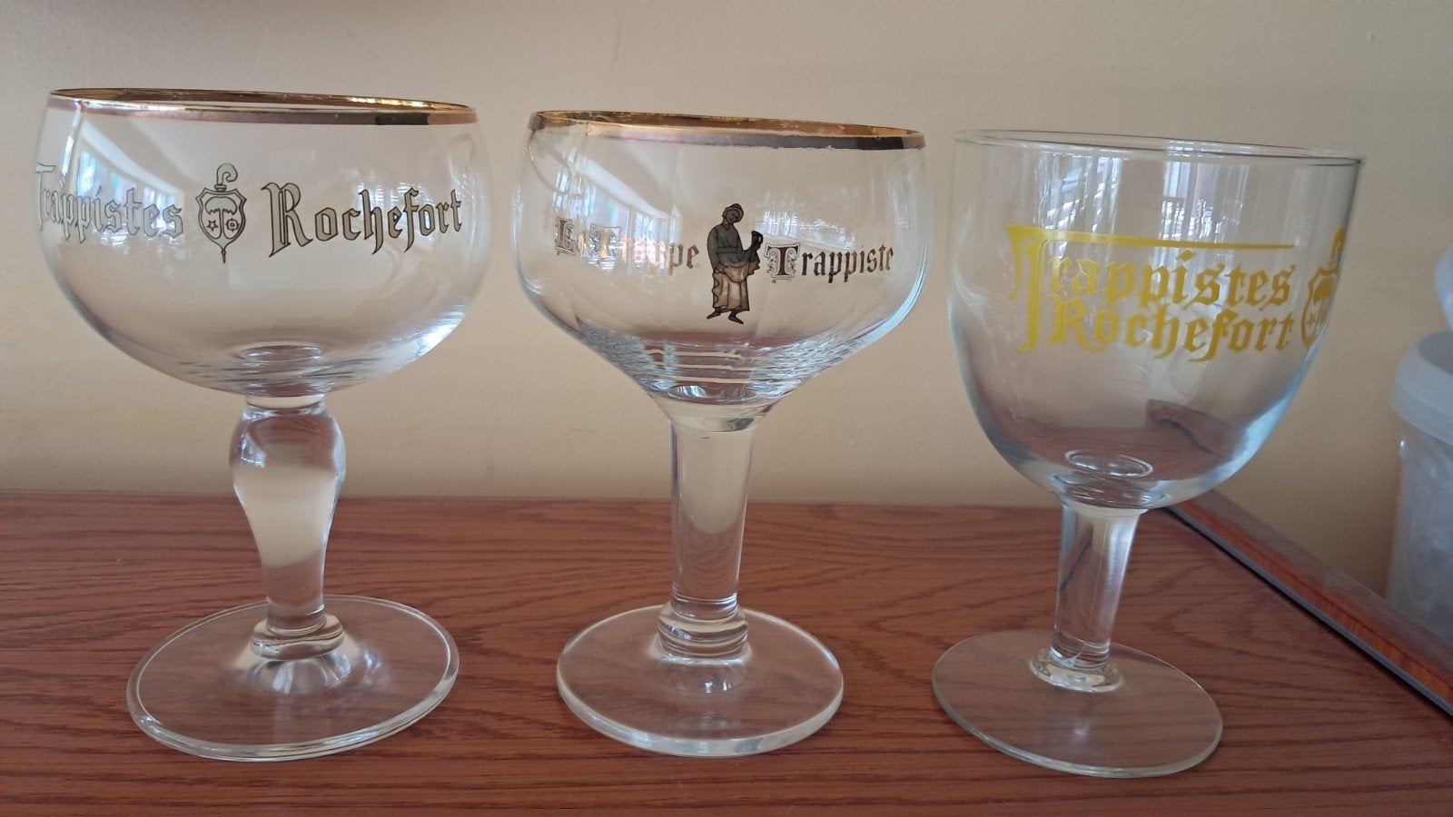 Verres ROCHEFORT - 3 différents, Enlèvement