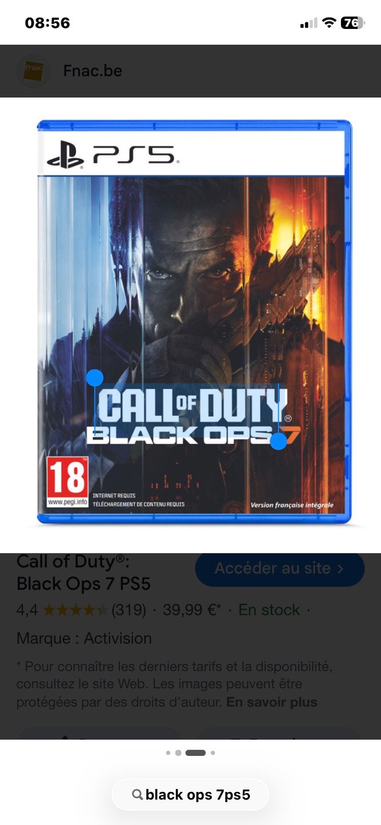 Call of duty Bo7 ps5 comme neuf, Enlèvement, Comme neuf