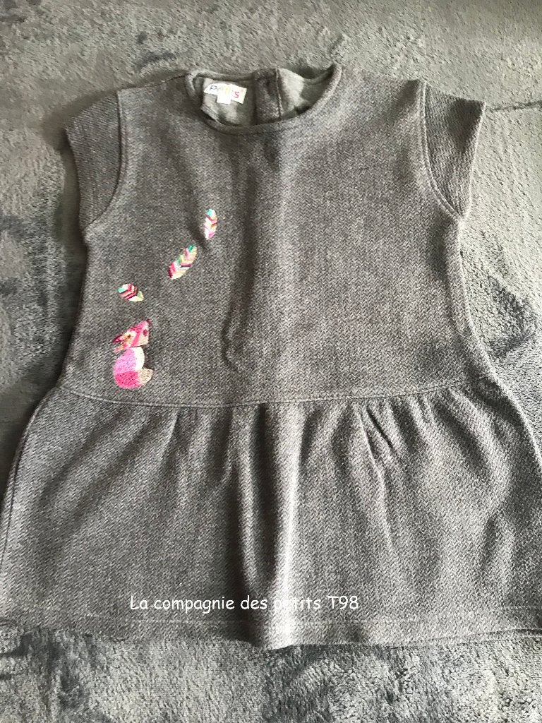 La compagnie des petits robe d'hiver grise T98, Enlèvement ou Envoi, Utilisé, Fille, Robe ou Jupe