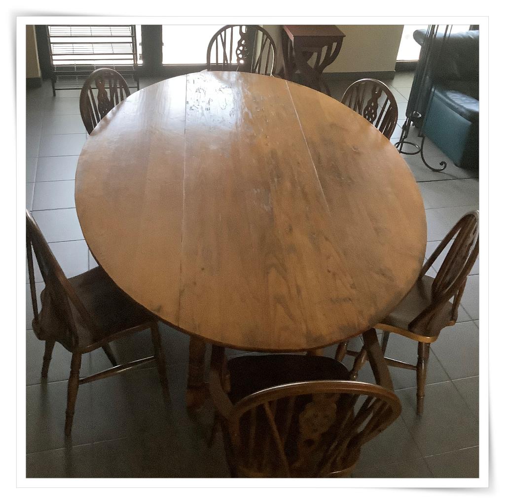 Antieke eikenhouten Engelse gateleg tafel, Huis en Inrichting, Complete eetkamers, Ophalen, Gebruikt, Antiek landelijk, 4 tot 6 stoelen