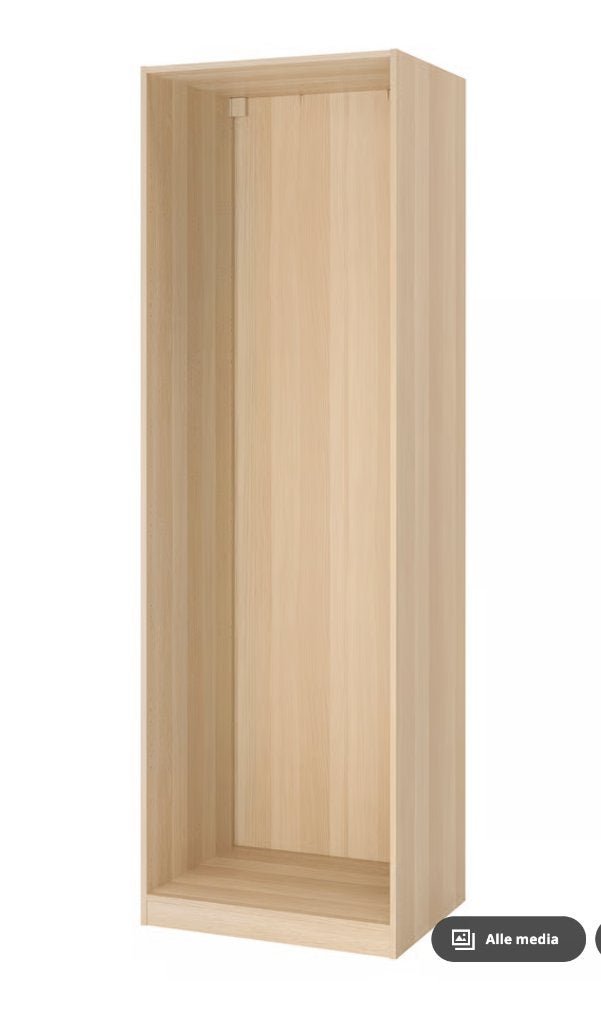 Armoire IKEA PAX - effet chêne émaillé blanc - 75x58x236 cm, Chêne, Enlèvement, Utilisé, 50 à 75 cm