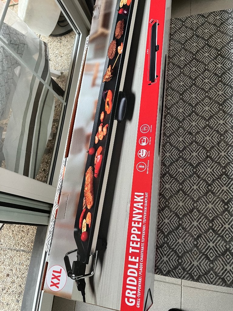 Griddle teppenyaki XXL, Elektronische apparatuur, Grillplaten, Ophalen, Vaatwasmachinebestendig, Zo goed als nieuw, Tafelgrill