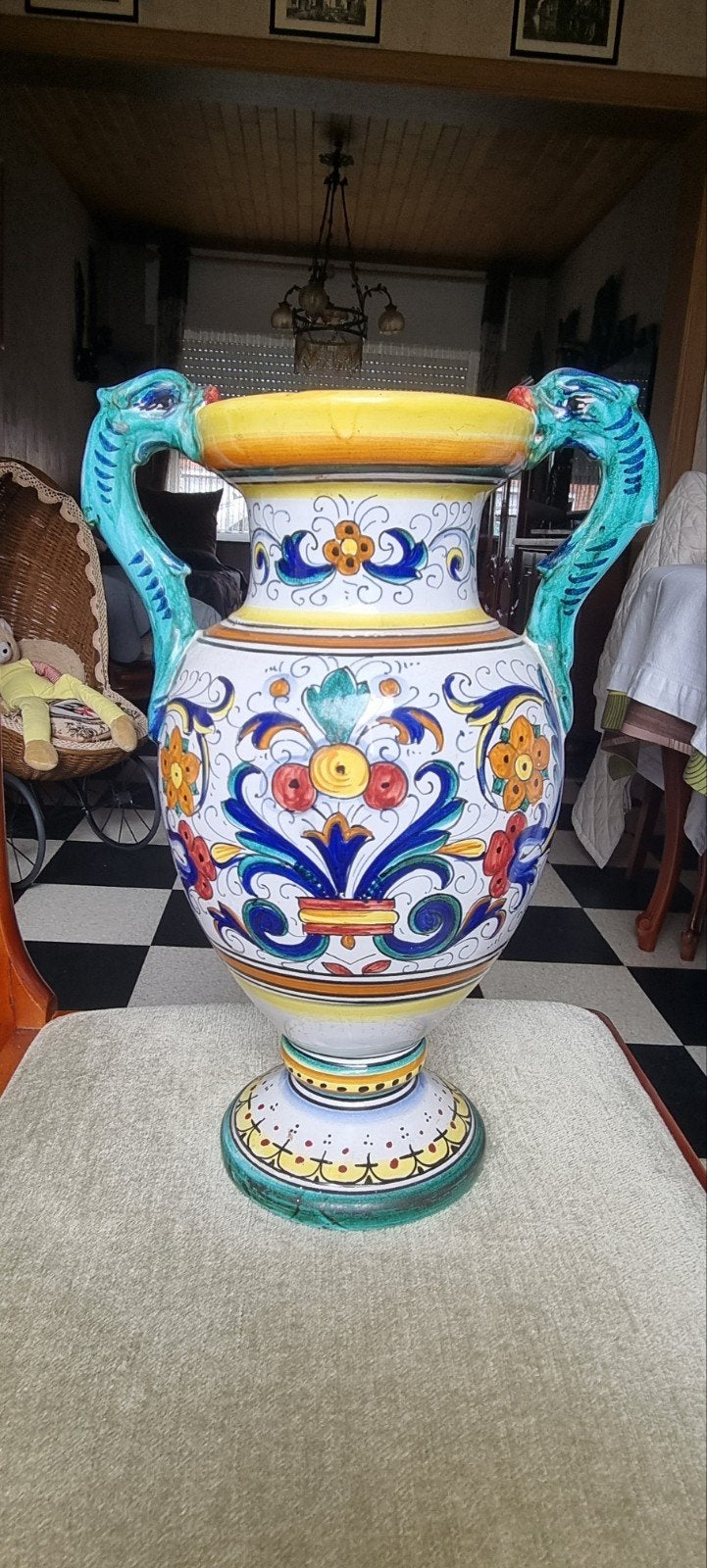 Vaas Keramiek Majolica, Antiek en Kunst, Ophalen
