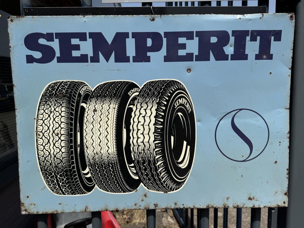 Semperit banden oud reclamebord