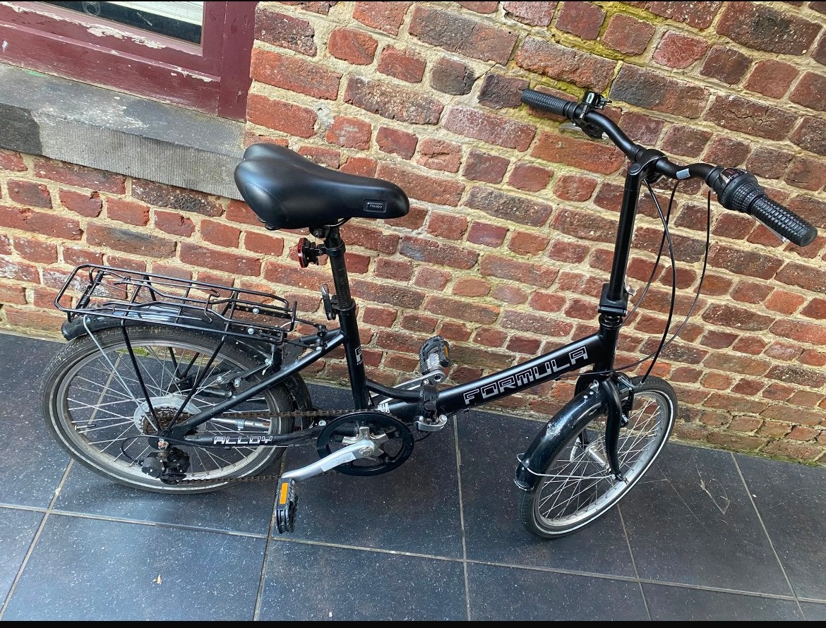 Zwarte formula plooifiets / vouwfiets – Zeer goede staat, Enlèvement ou Envoi, Comme neuf, Vitesses
