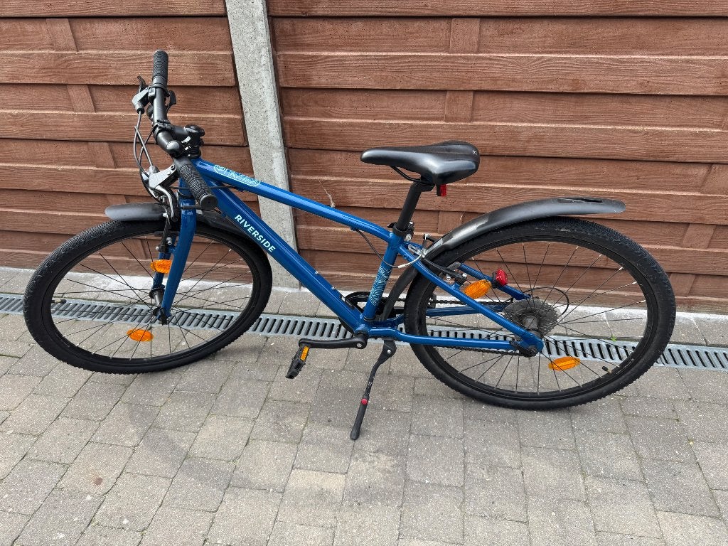 Kinderfiets hybride 100 24 inch 9-12 jaar, Riverside (Decathlon), Comme neuf, Enlèvement, Frein à disque