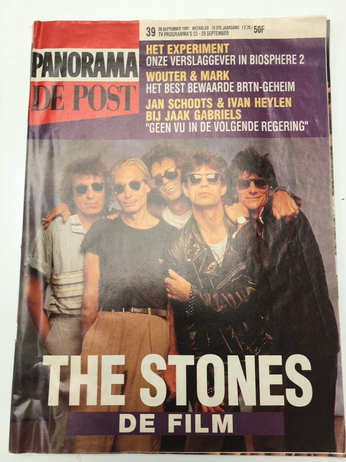 Tijdschrift Panorama De post 20/09/1991 The Stones, Verzamelen, Ophalen, 1980 tot heden, Tijdschrift