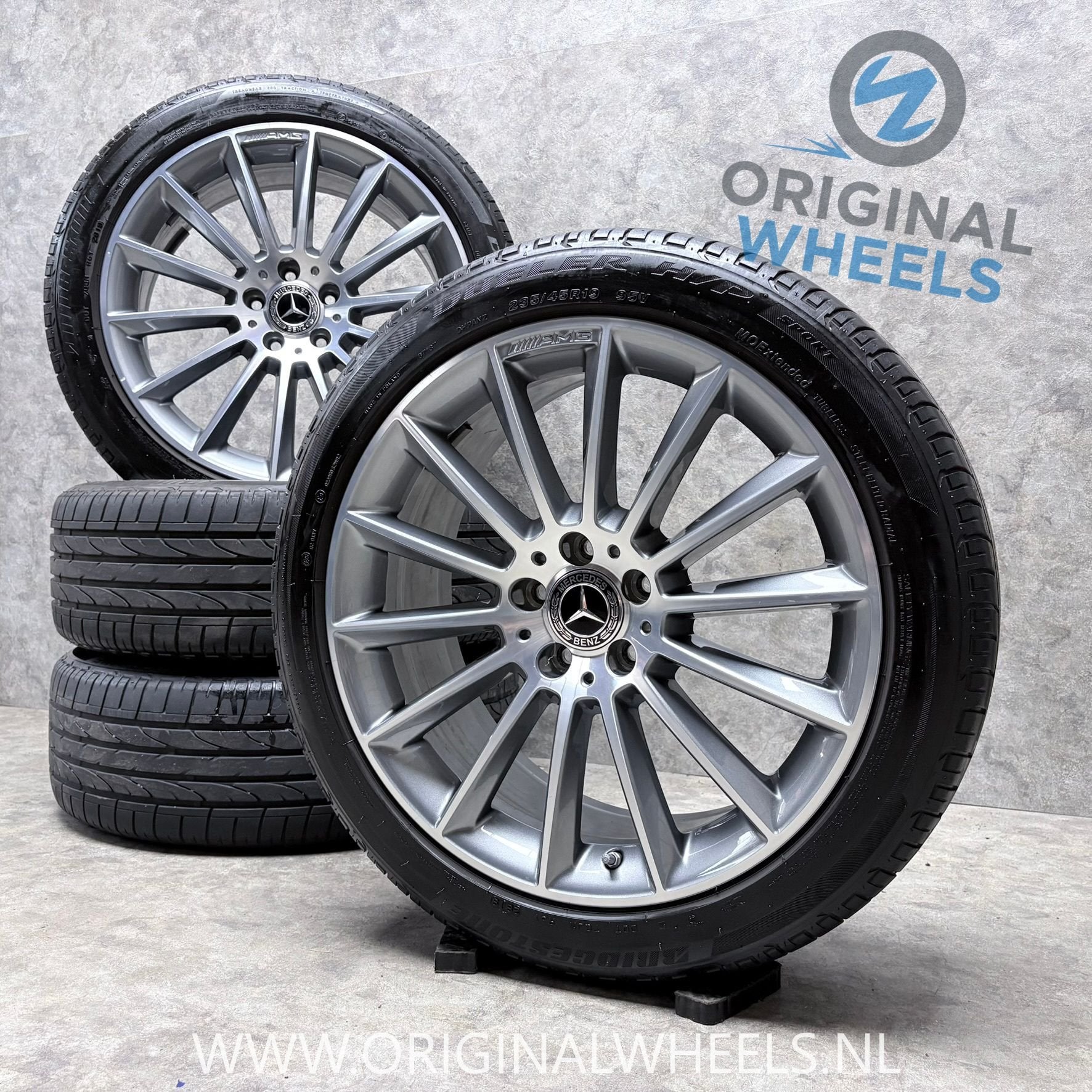 19 inch originele AMG velgen + zomerbanden Mercedes GLA, 19 inch, Gebruikt, -, -