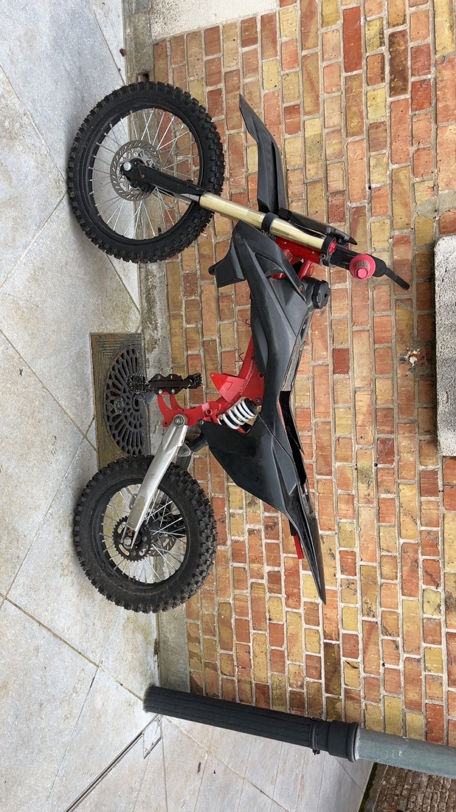 Partie cycle cross dirt 125cc + moteur, Ophalen, Gebruikt, 125 cc, Schijfrem