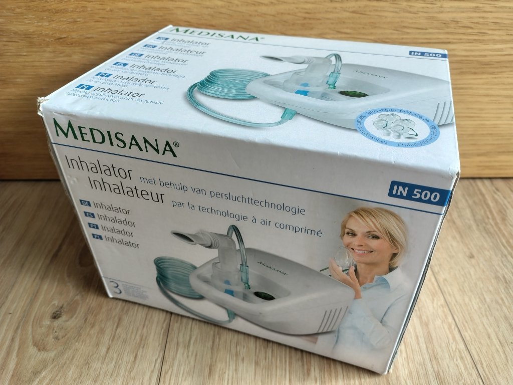 inhalator / aerosolapparaat met accessoires en handleiding, Ophalen of Verzenden, Gebruikt