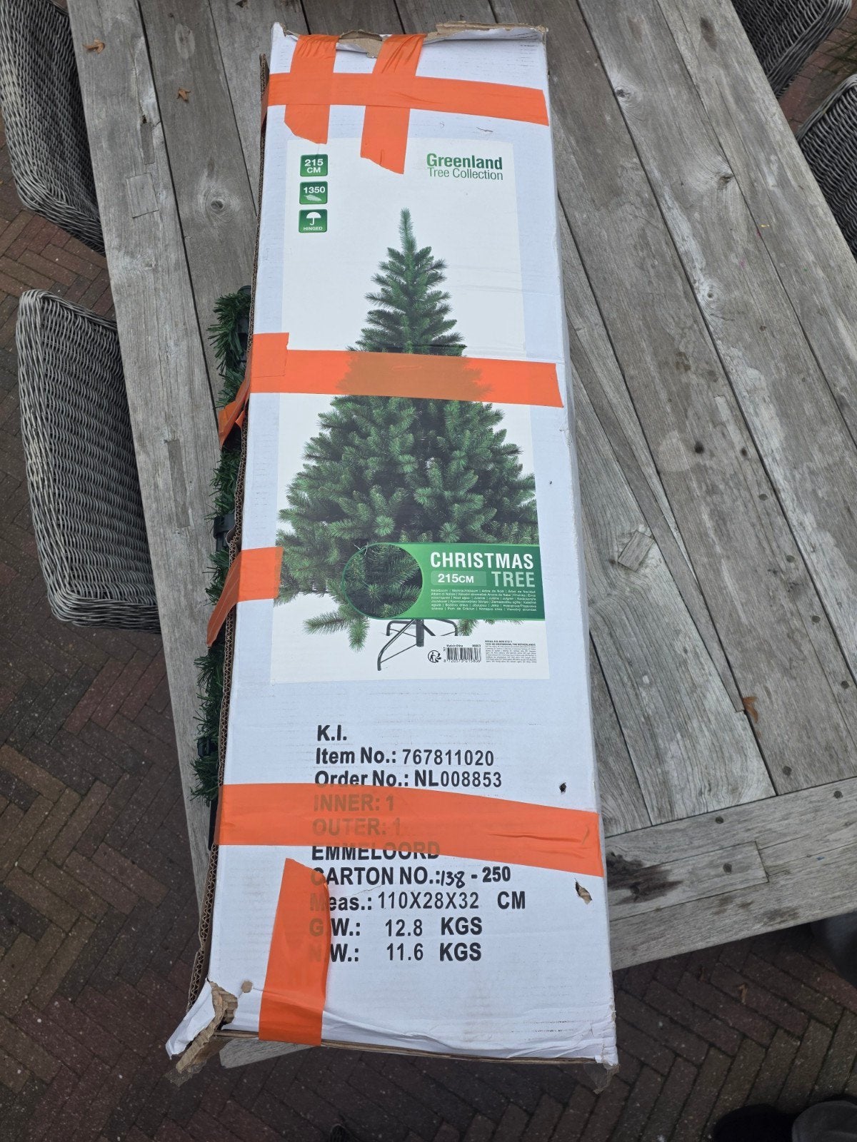 kerstboom kunststof 2.15cm, Tuin en Terras, Ophalen