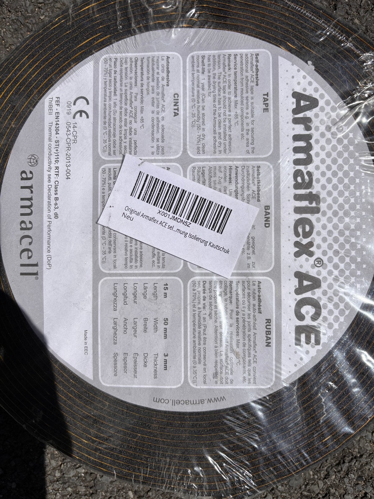 Armaflex Tape 15 m x 50 mm x 3 mm, Ophalen, Nieuw