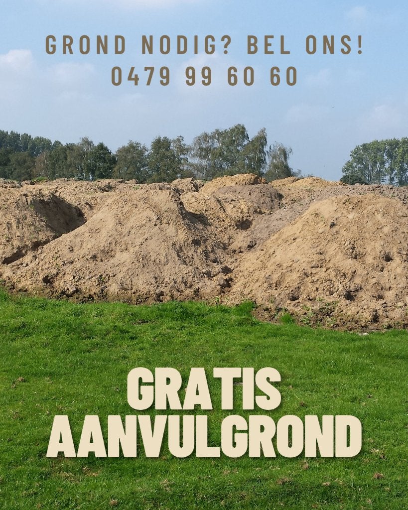 Gratis aanvulgrond Vlaanderen, Tuin en Terras, Ophalen, Nieuw, Overige typen