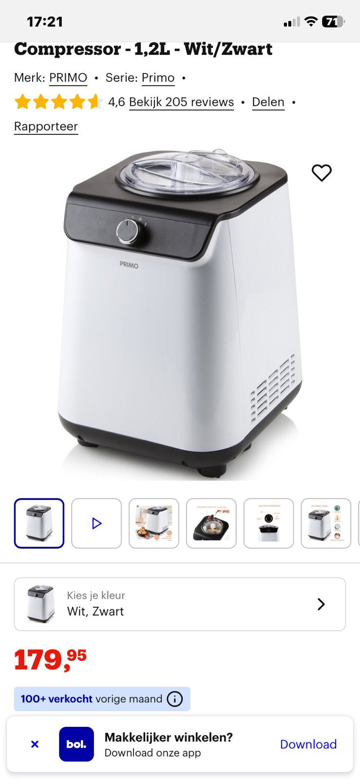IJsmachine  Primo met compressor nieuwe staat., Ophalen, Zo goed als nieuw