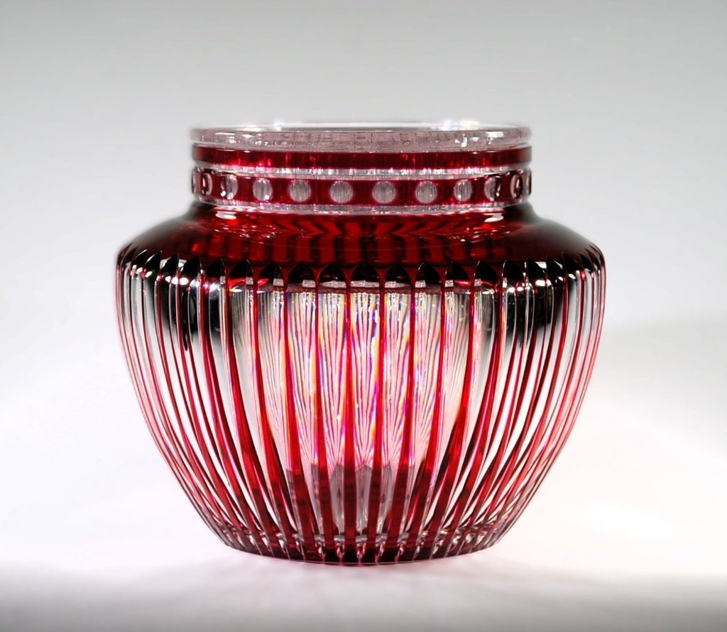 VAL SAINT LAMBERT - VASE BOULE À FLEURS - VSL, Enlèvement ou Envoi
