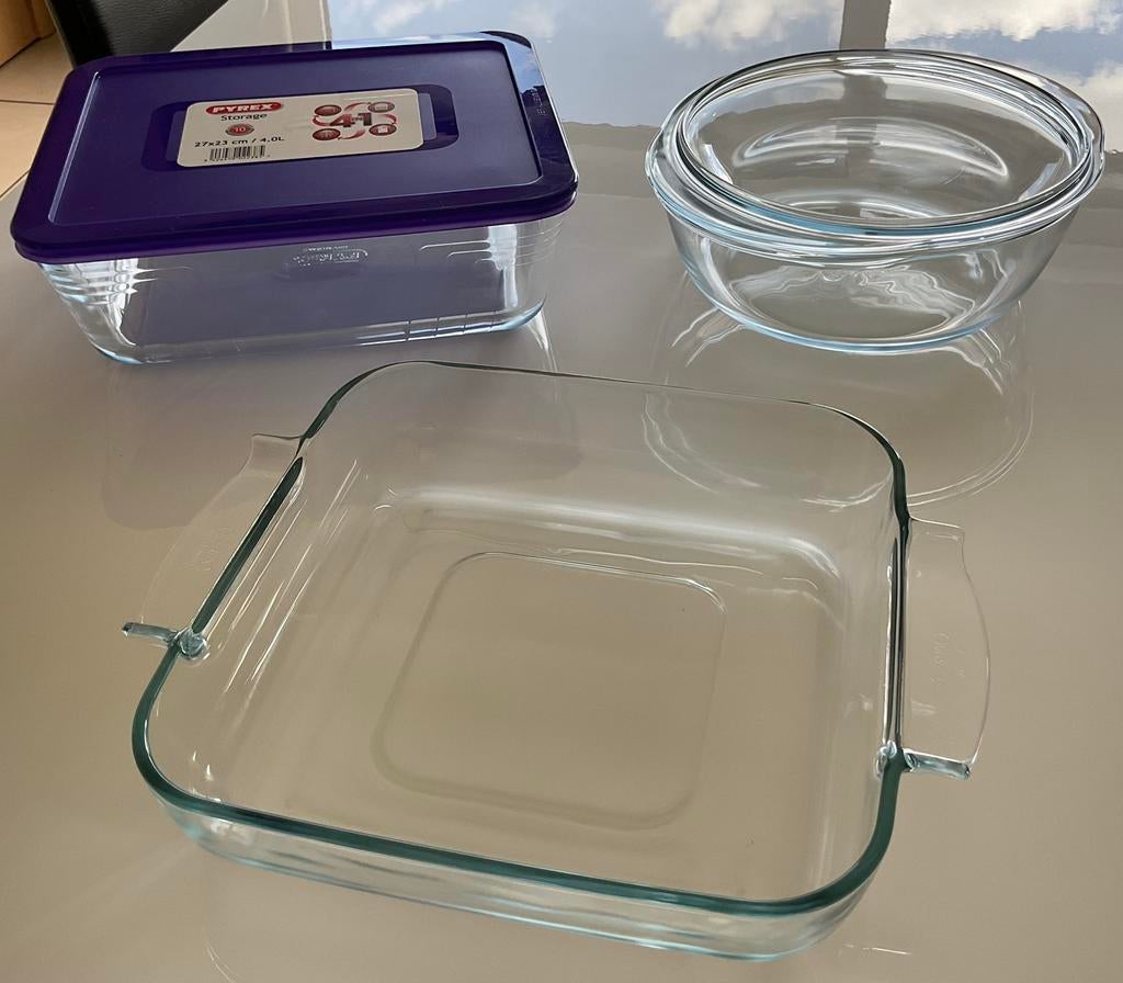 Grote Pyrex kommen en schaal, Ophalen, Zo goed als nieuw