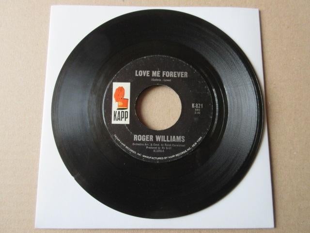 Lot 4x Vynils 45t Roger Williams  1960', Originele persing, Ophalen of Verzenden, Gebruikt, Jazz en Blues