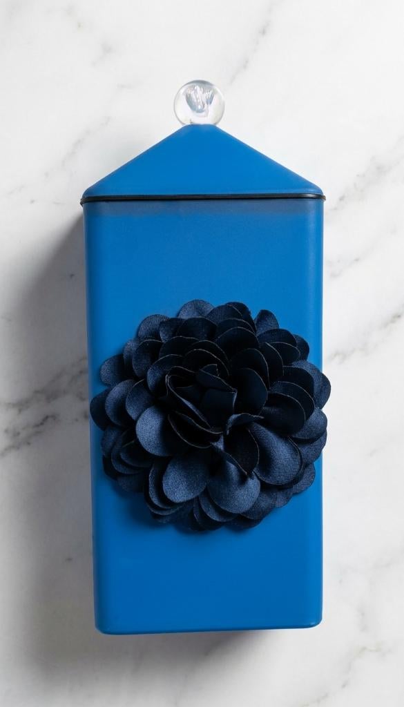 juwelendoos of opbergdoos blauw met bloem, Enlèvement ou Envoi