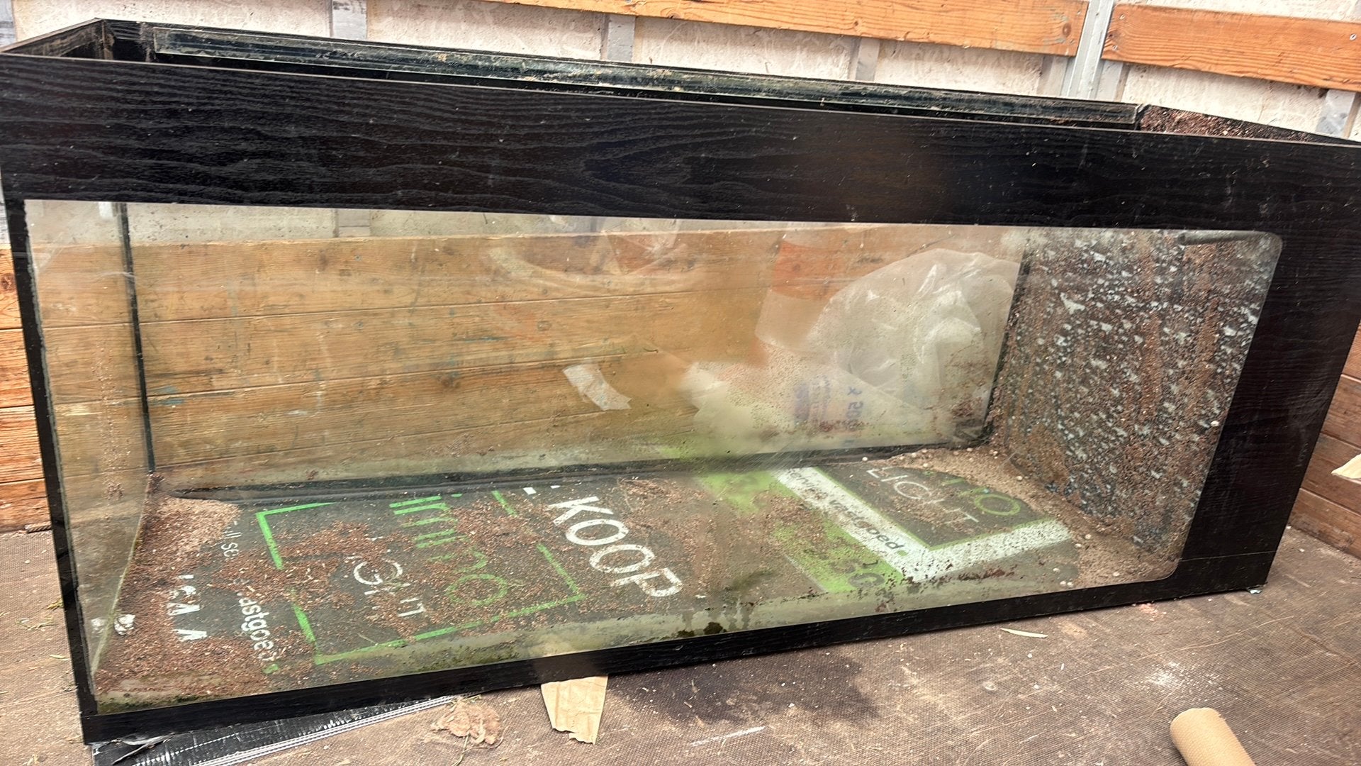 Aquarium 400L zwart, Ophalen, Gebruikt, Leeg aquarium