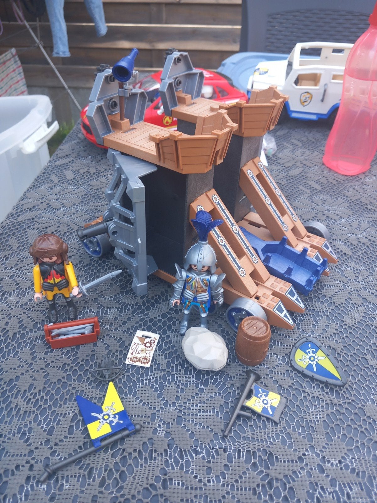 Playmobil katapultfort 70391, Ophalen