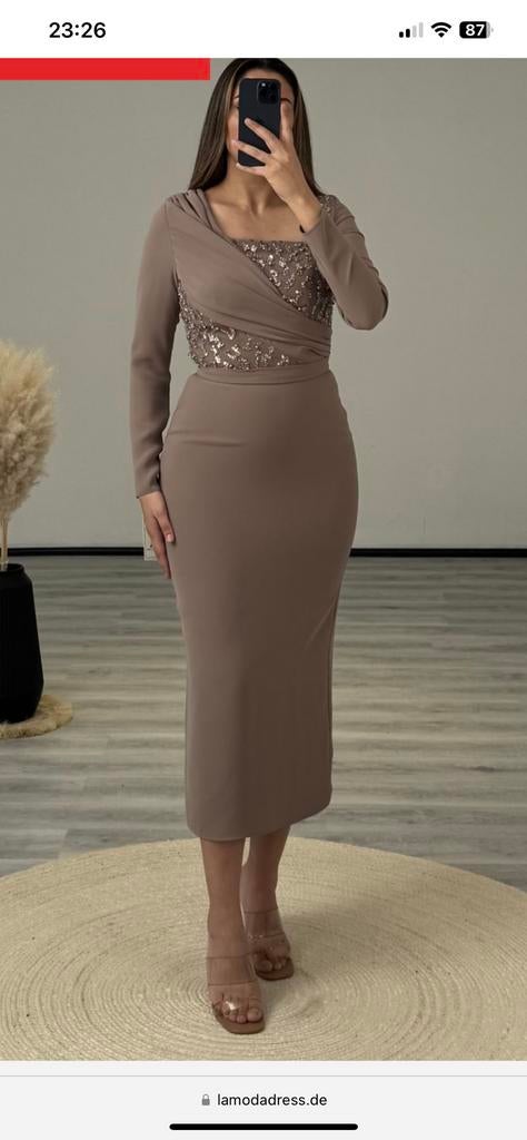 Lamoda dress, Galajurk, Bruin, Nieuw, Ophalen of Verzenden