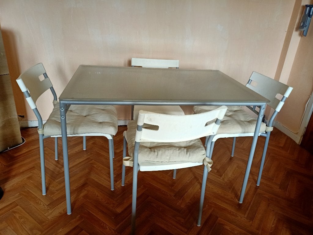 table en verre, Carré, Verre, Enlèvement, Utilisé