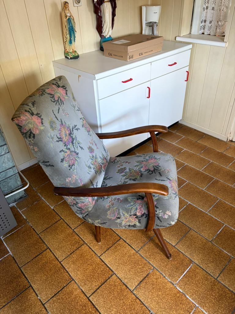 Retro zetel, Huis en Inrichting, Fauteuils, Ophalen, Zo goed als nieuw