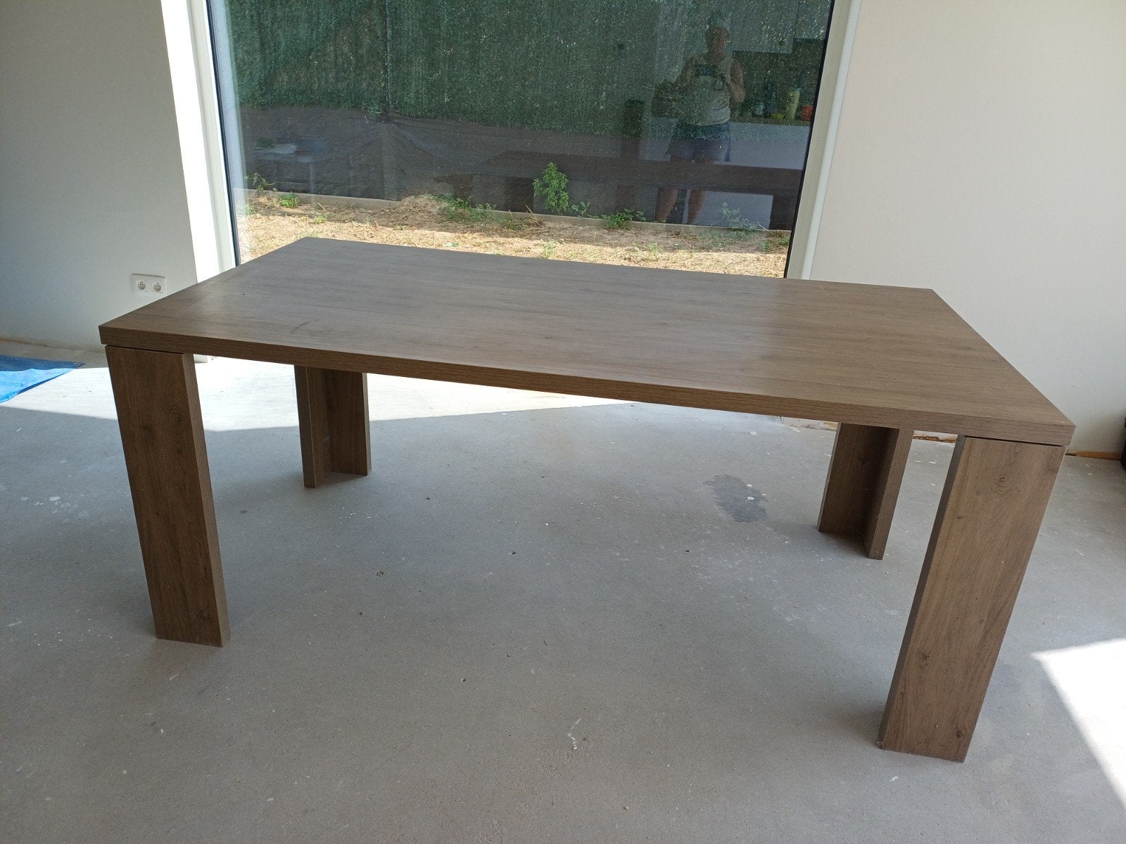 Zeer stevige eetkamer tafel 6 personen, Ophalen, Zo goed als nieuw, Rechthoekig