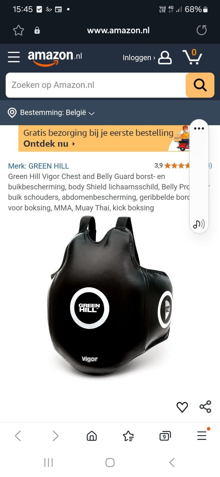 body schild voor vechtsport, Motoren, Ophalen