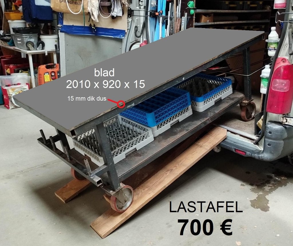 Lastafel - DIK Blad - 700 €uro, Doe-het-zelf en Bouw, Ophalen, Gebruikt