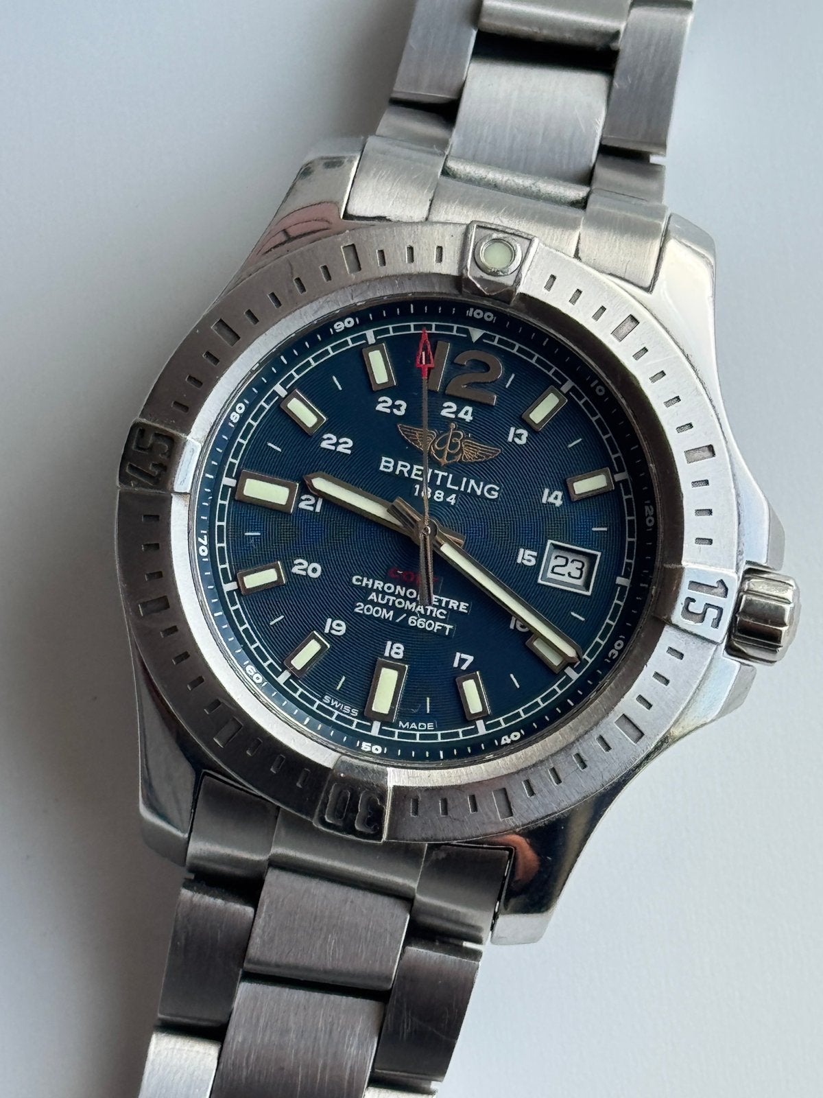 Horloge Breitling Colt automaat 44mm, Ophalen of Verzenden, Zo goed als nieuw, Breitling