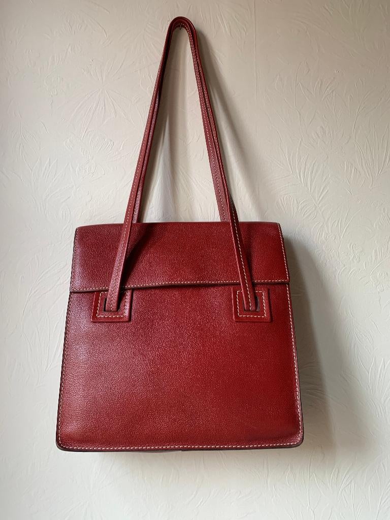 Delvaux handtas, Handtassen en Accessoires, Ophalen of Verzenden, Zo goed als nieuw, Rood, Schoudertasje
