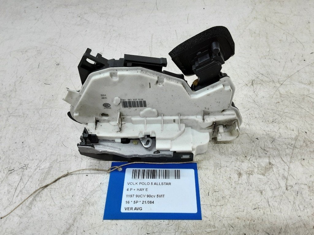 SERRURE DE PORTE AVANT GAUCHE Polo V (6R) (5K1837015E), Utilisé, Avant, Volkswagen