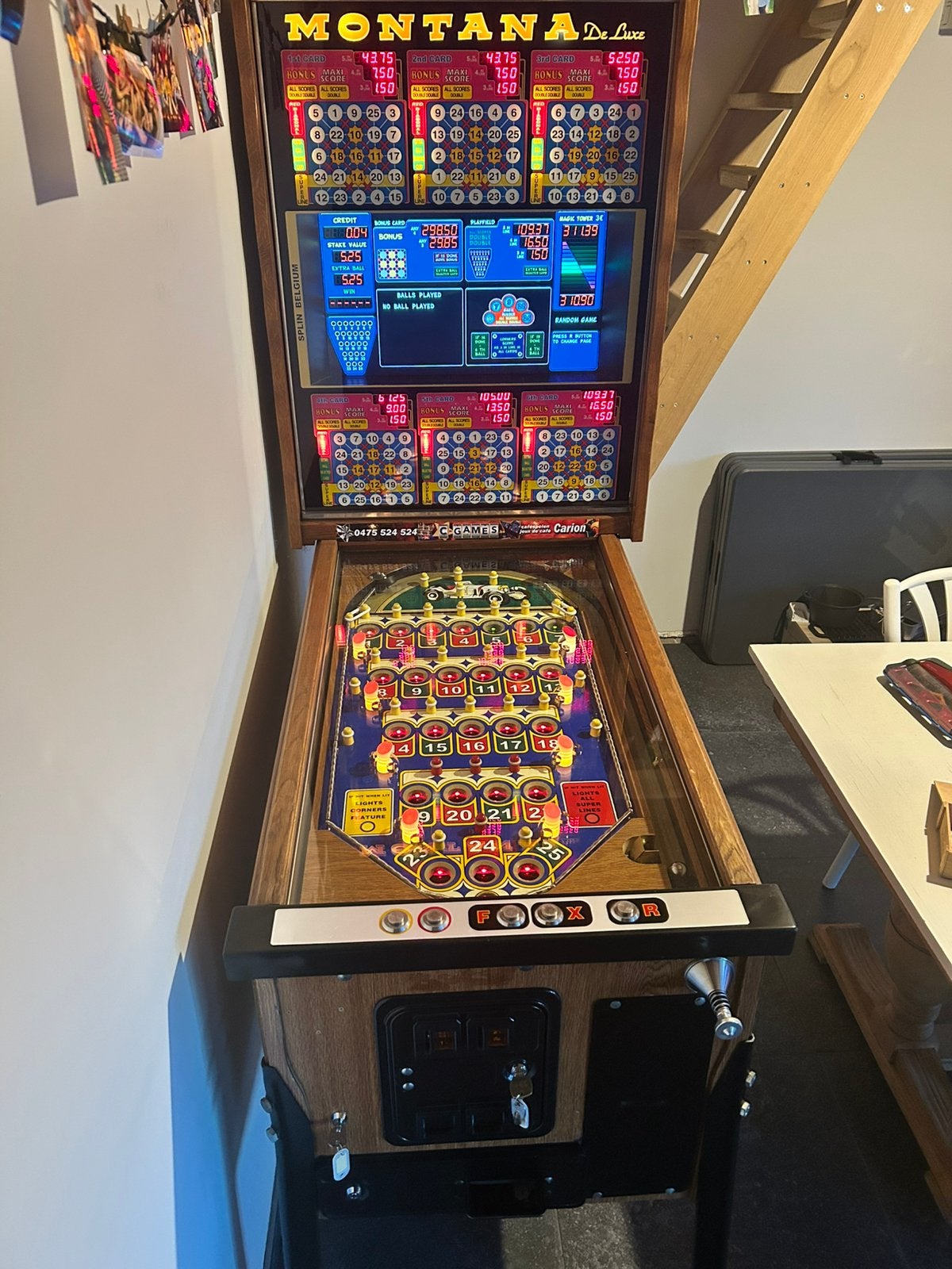 Machine de bingo Montana Deluxe, Collections, Machines | Machines à sous, Euro, Enlèvement, Utilisé, Avec clés