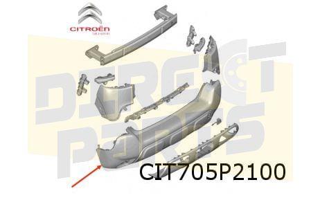 Citroën C3 Aircross (10/17-7/21) achterbumper Skidplate (Zwa, Verzenden, -, Nieuw, Achter
