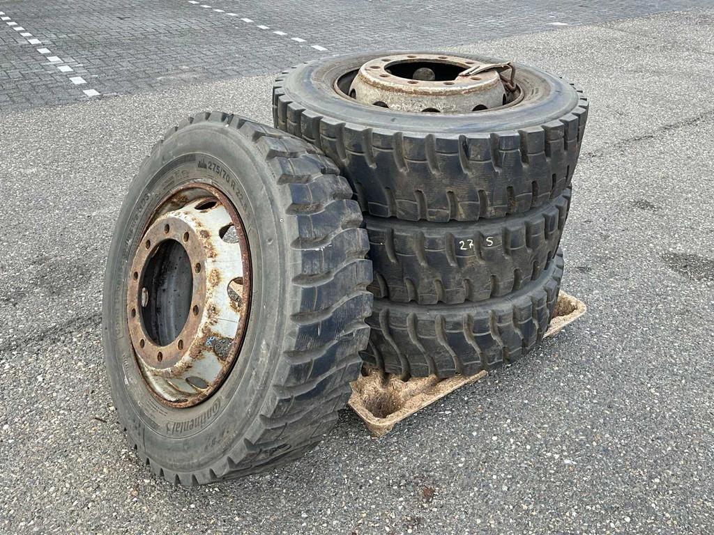4x Continental 275/70 R22.5 Urbain-Traffic avec jante, Articles professionnels, Agriculture | Pièces | Pneus, Jantes & Essieux
