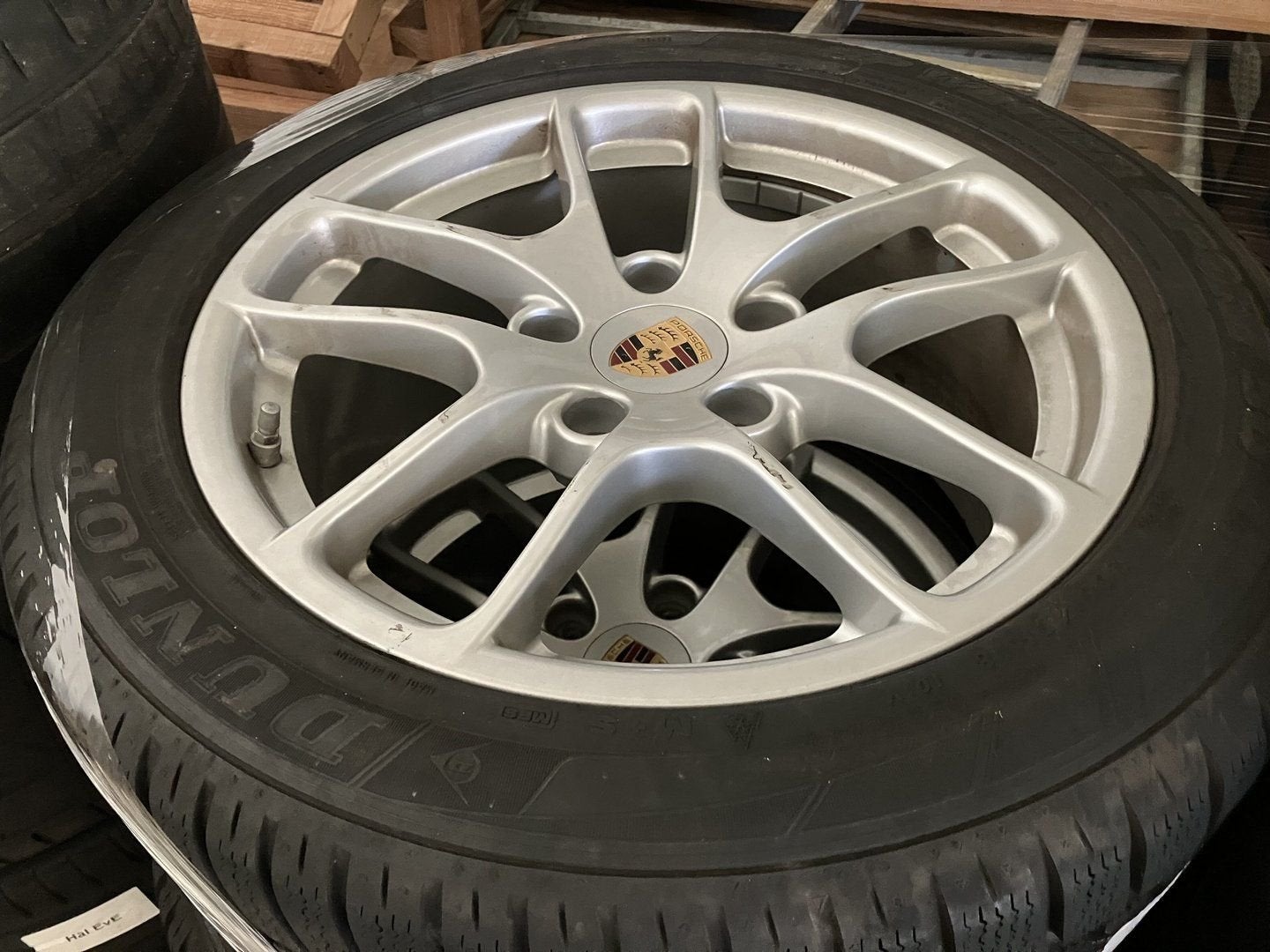 Originele 18 inch Porsche Cayenne velgen + Pirelli, Dunlop o, Auto-onderdelen, Banden en Velgen, Ophalen, 18 inch, Gebruikt, 255 mm
