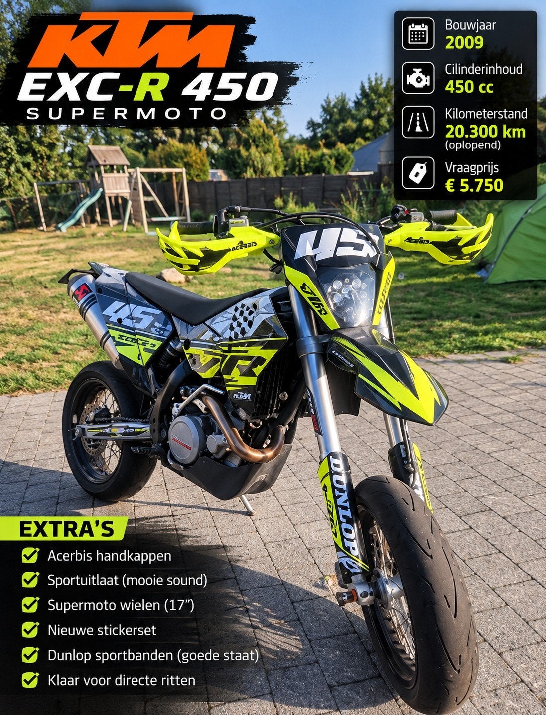 Ktm exc-r 450, Fietsen en Brommers, Ophalen, Gebruikt, 450 cc
