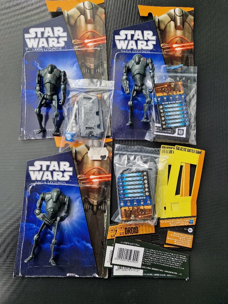 Star Wars Hasbro 3 figurines Super Battle Saga SL28 Droid, Enlèvement ou Envoi, Comme neuf, Figurine