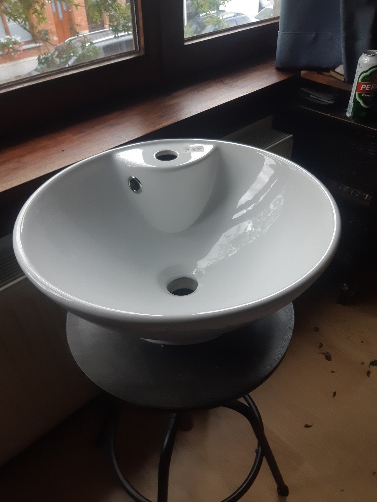 Design witte lavabo's - 2 stuks, Minder dan 50 cm, Ophalen of Verzenden, Zo goed als nieuw, Minder dan 100 cm