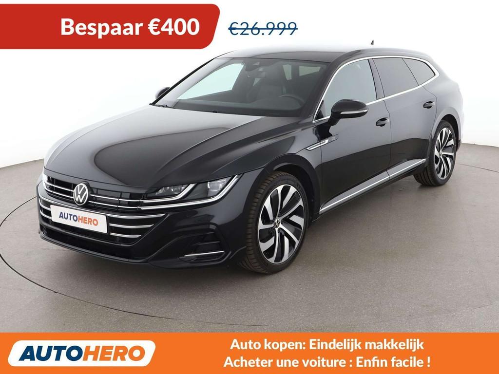 Volkswagen Arteon 1.4 eHybrid R-Line (bj 2022, automaat), Arteon, Zwart, Leder, 1395 cc