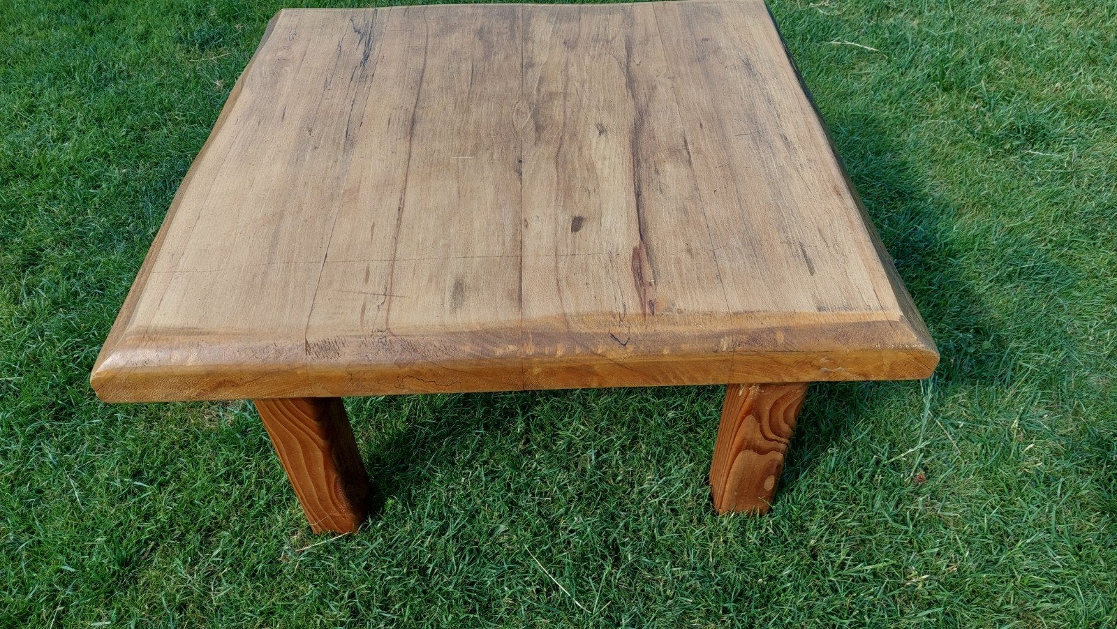 Beuken salontafel , natuurkleur, Huis en Inrichting, Tafels | Salontafels, Ophalen, Gebruikt, 50 tot 100 cm, Vierkant